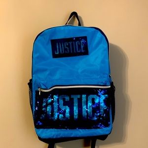 Blue justice backpack